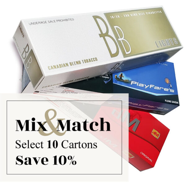 select 10 cigarette cartons and save 10%